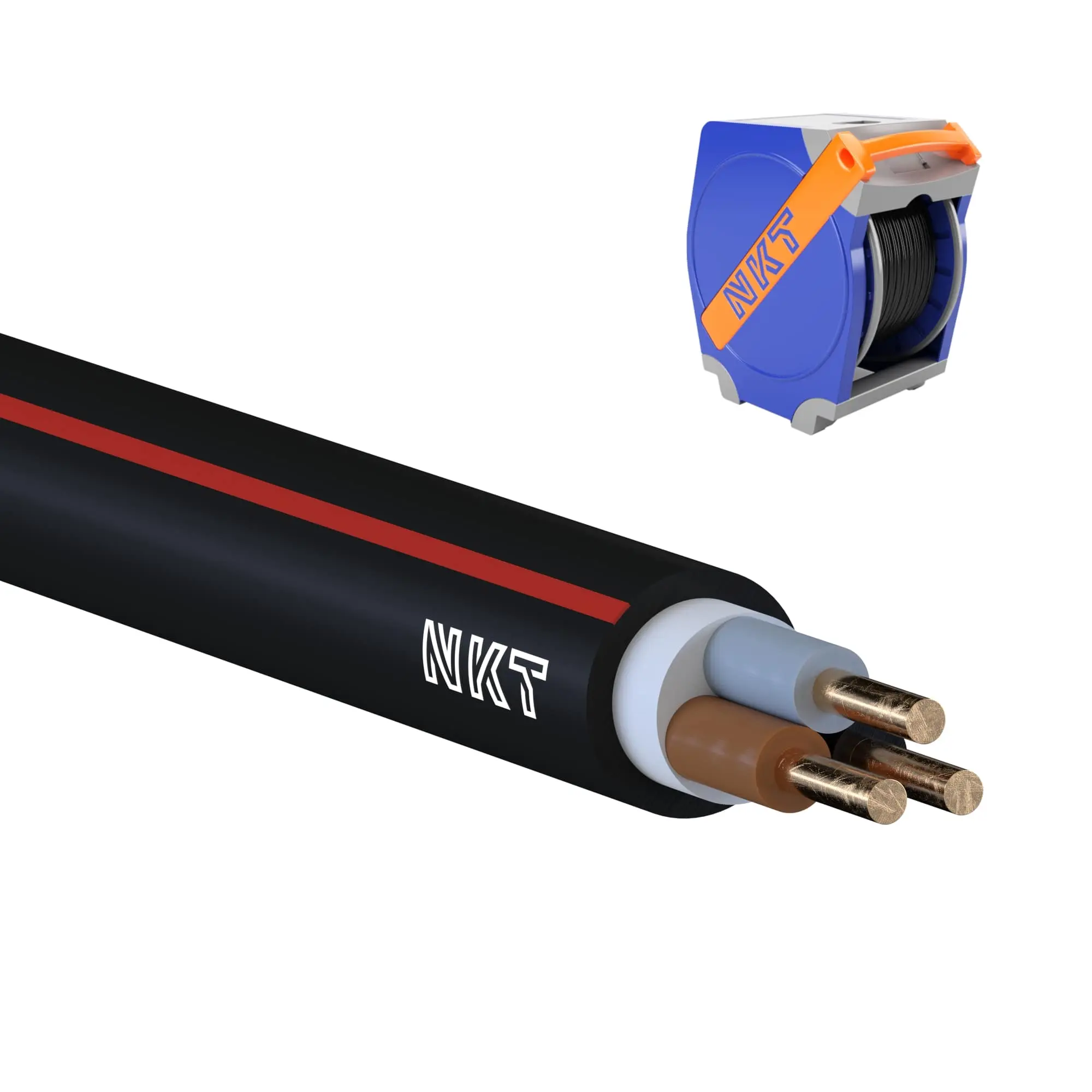 Kabel NKT CYKY-J 3× 1,5 RE 700 m/Qaddy box