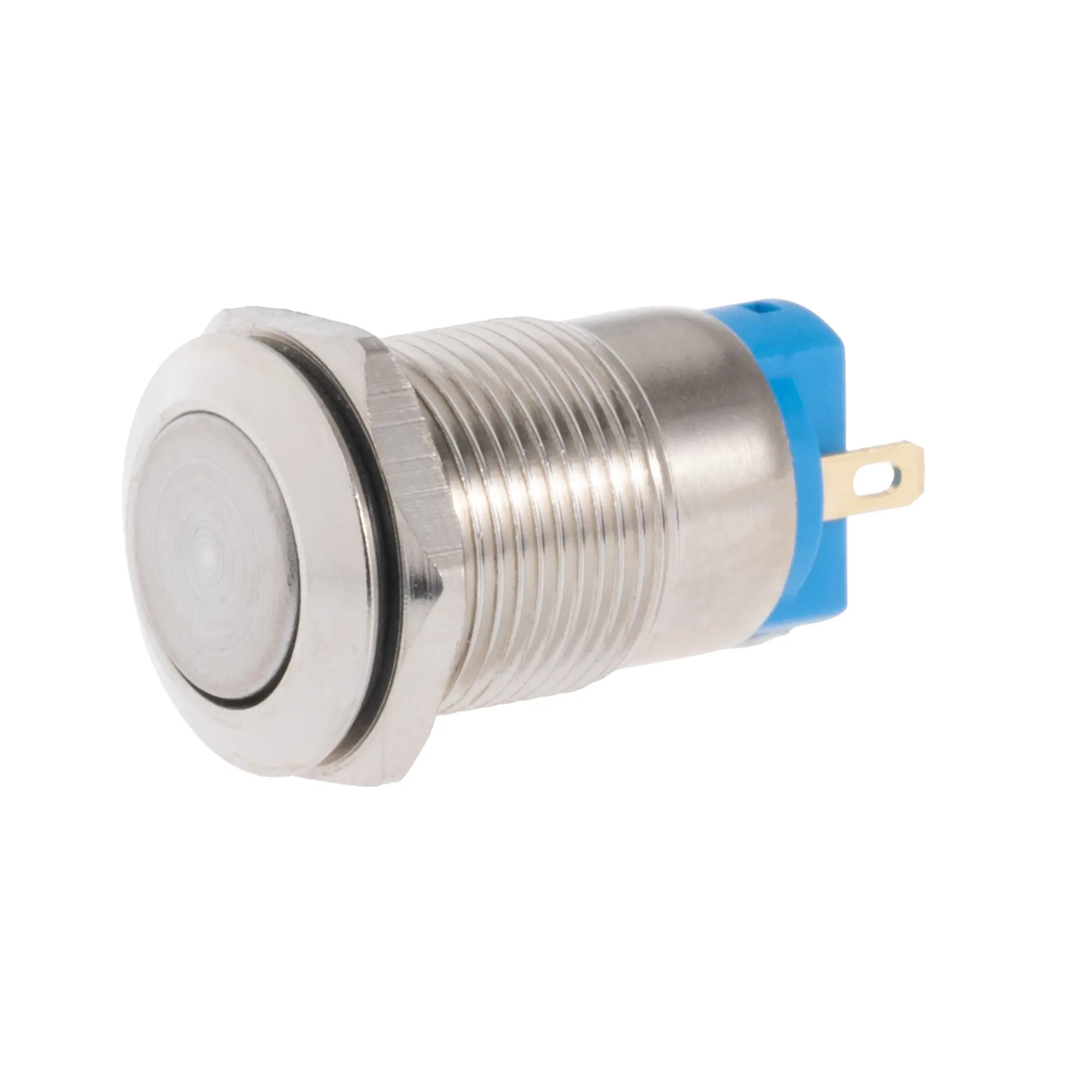 Tlačítkový vypínač M12 250V/5A kovový