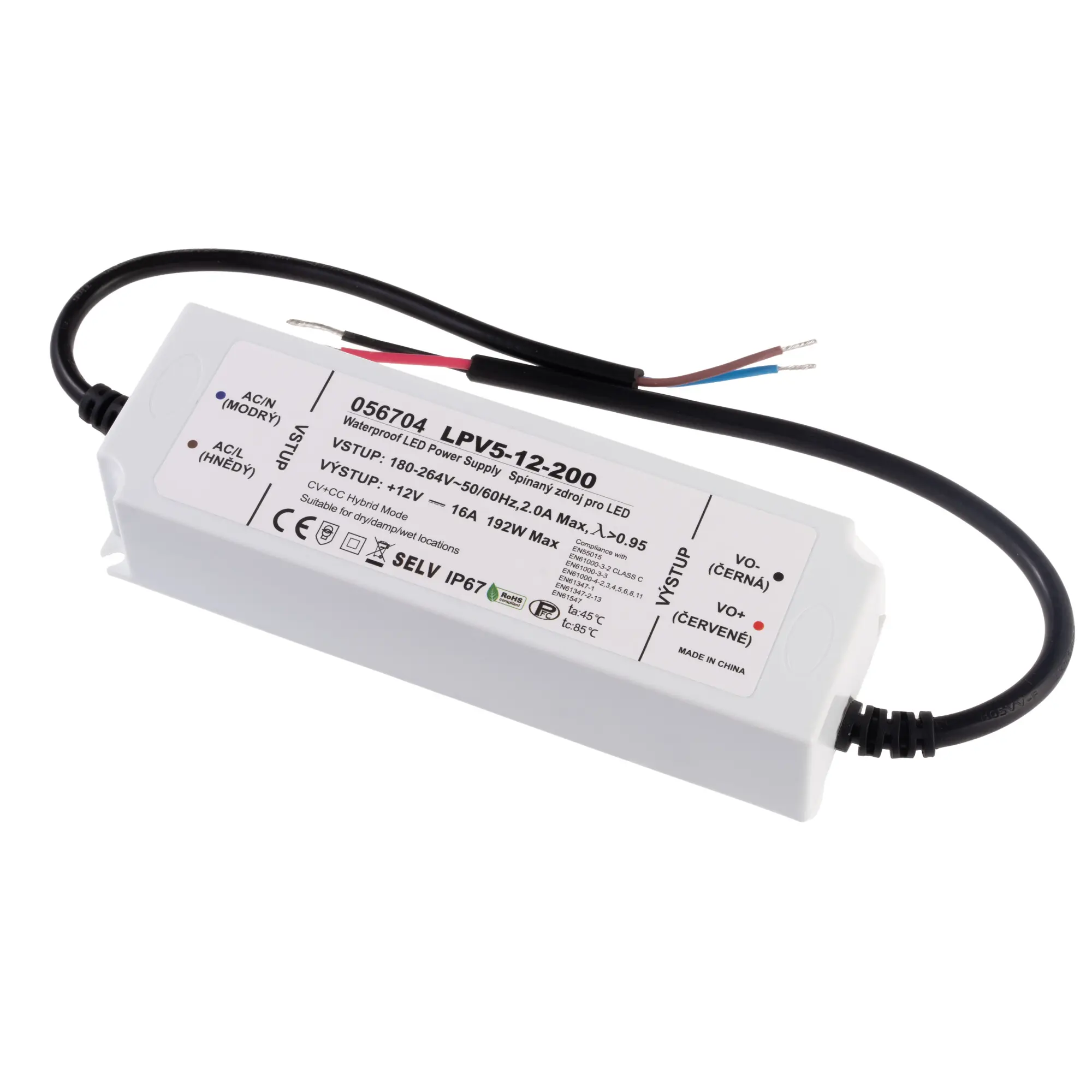 LED zdroj 12V 200W LPV5-12-200 Záruka 5 let