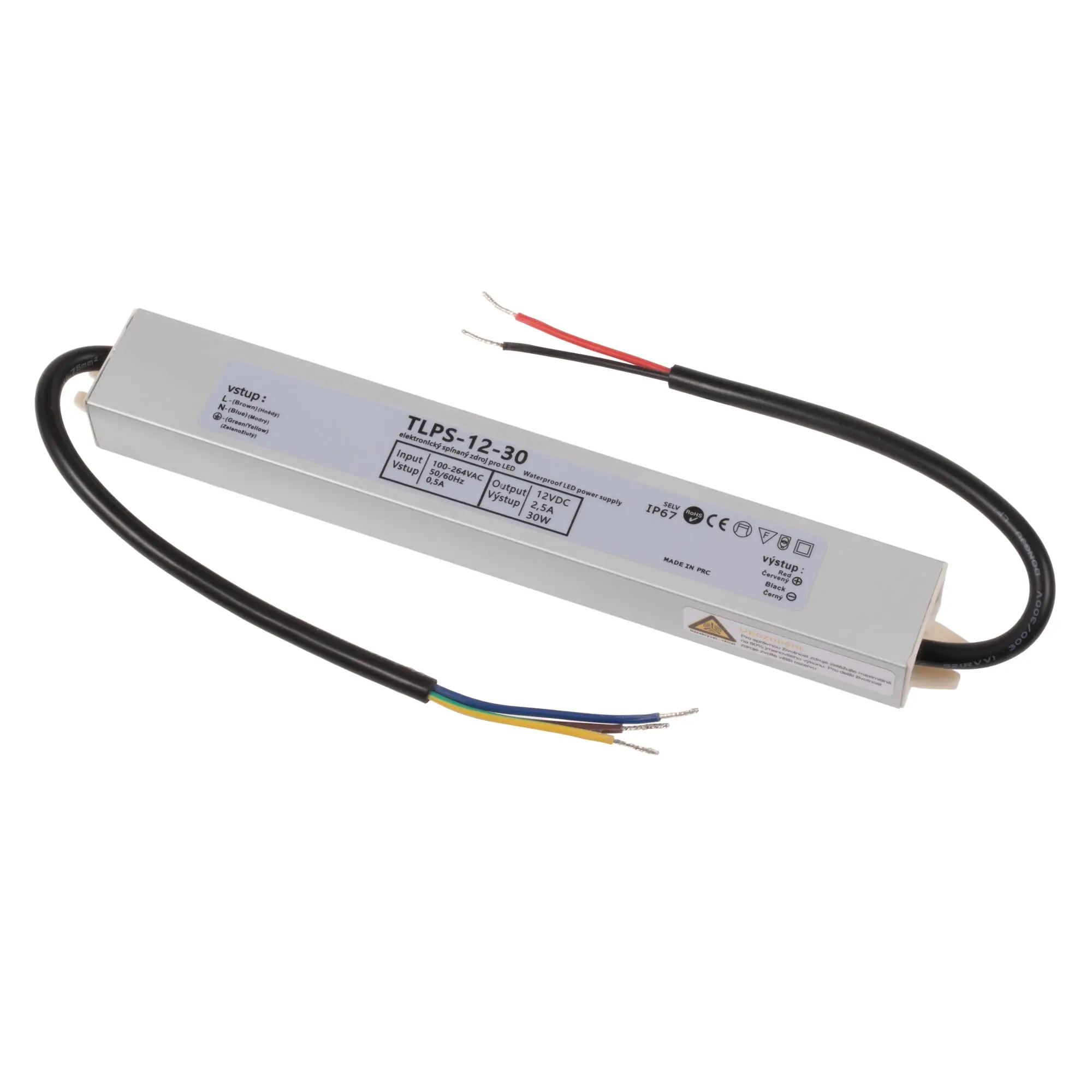 LED zdroj 12V 30W IP67 TLPS-12-30