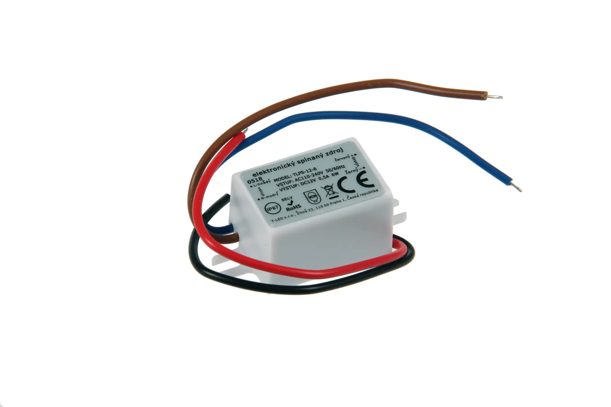 LED zdroj 12V 6W IP67 TLPS-12-6