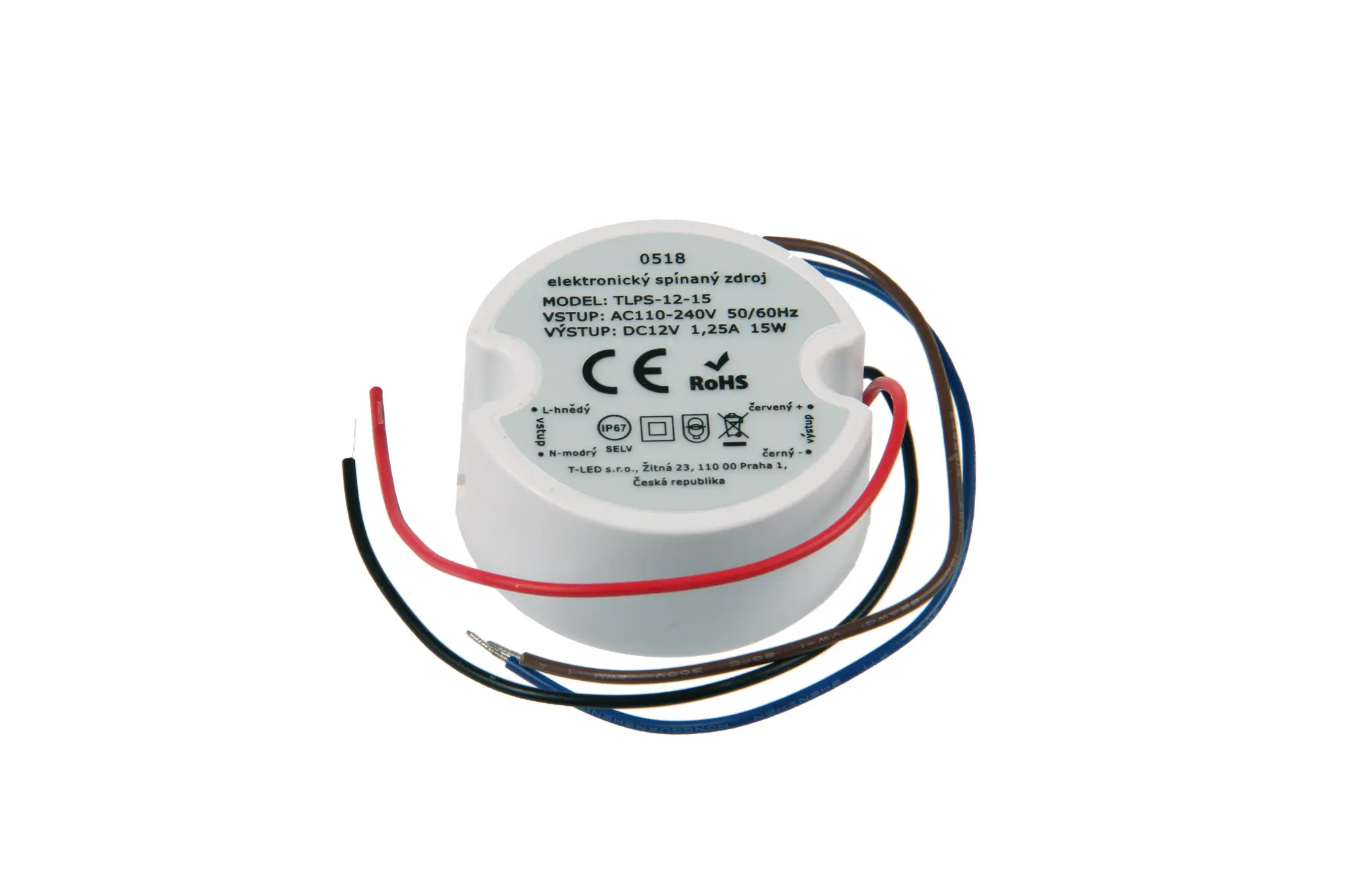 LED zdroj 12V 15W IP67 TLPS-12-15
