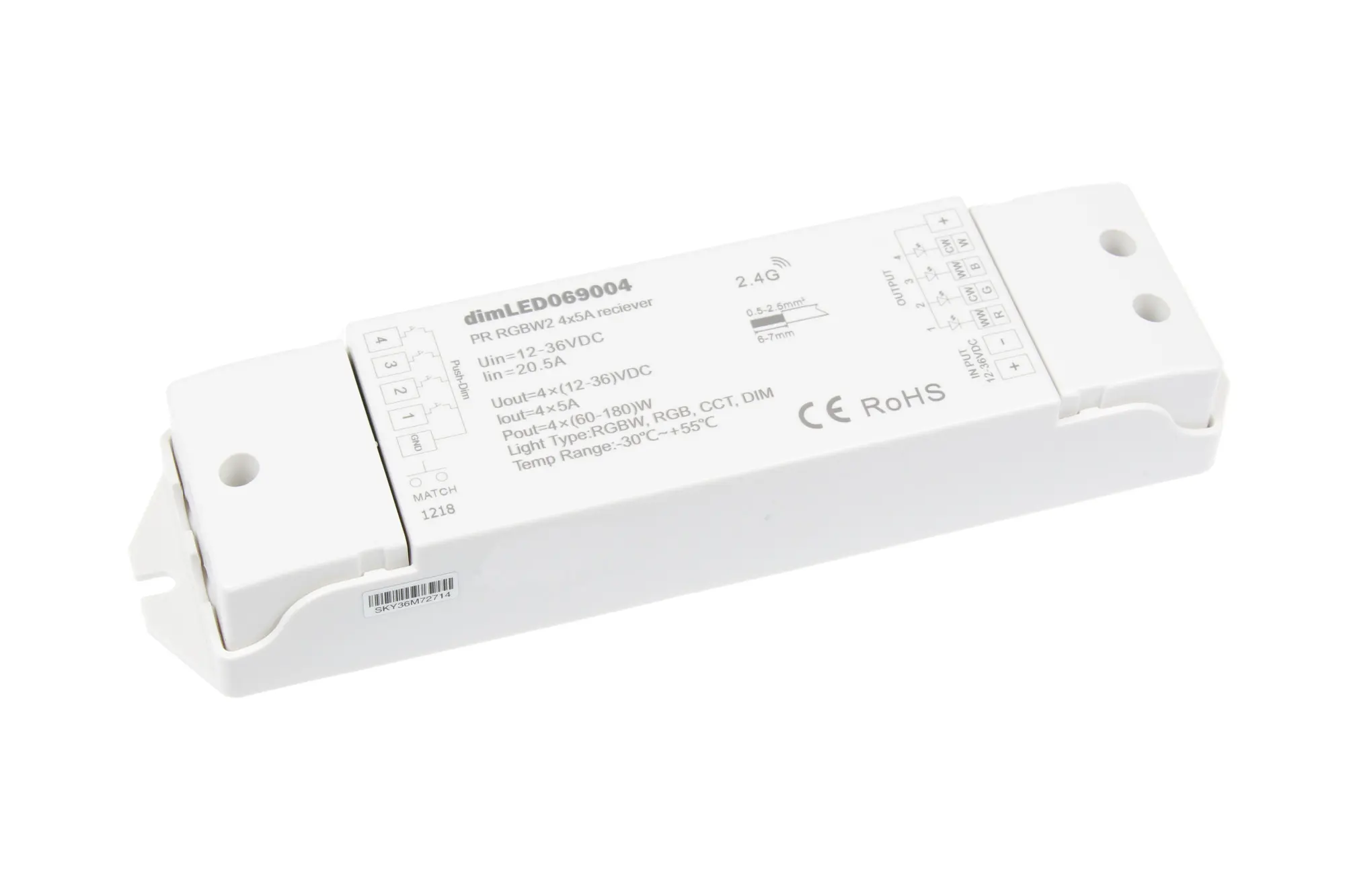 Přijímač dimLED PR RGBW2 4v1