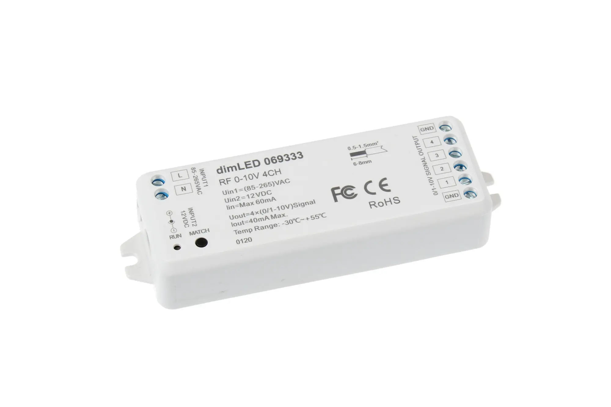 Ovladač dimLED RF 0-10V 4CH