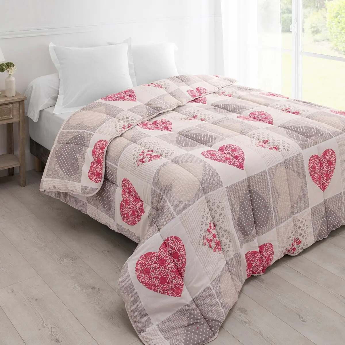 Bavlněná přikrývka s potiskem Lovely 200 g/m2 červená