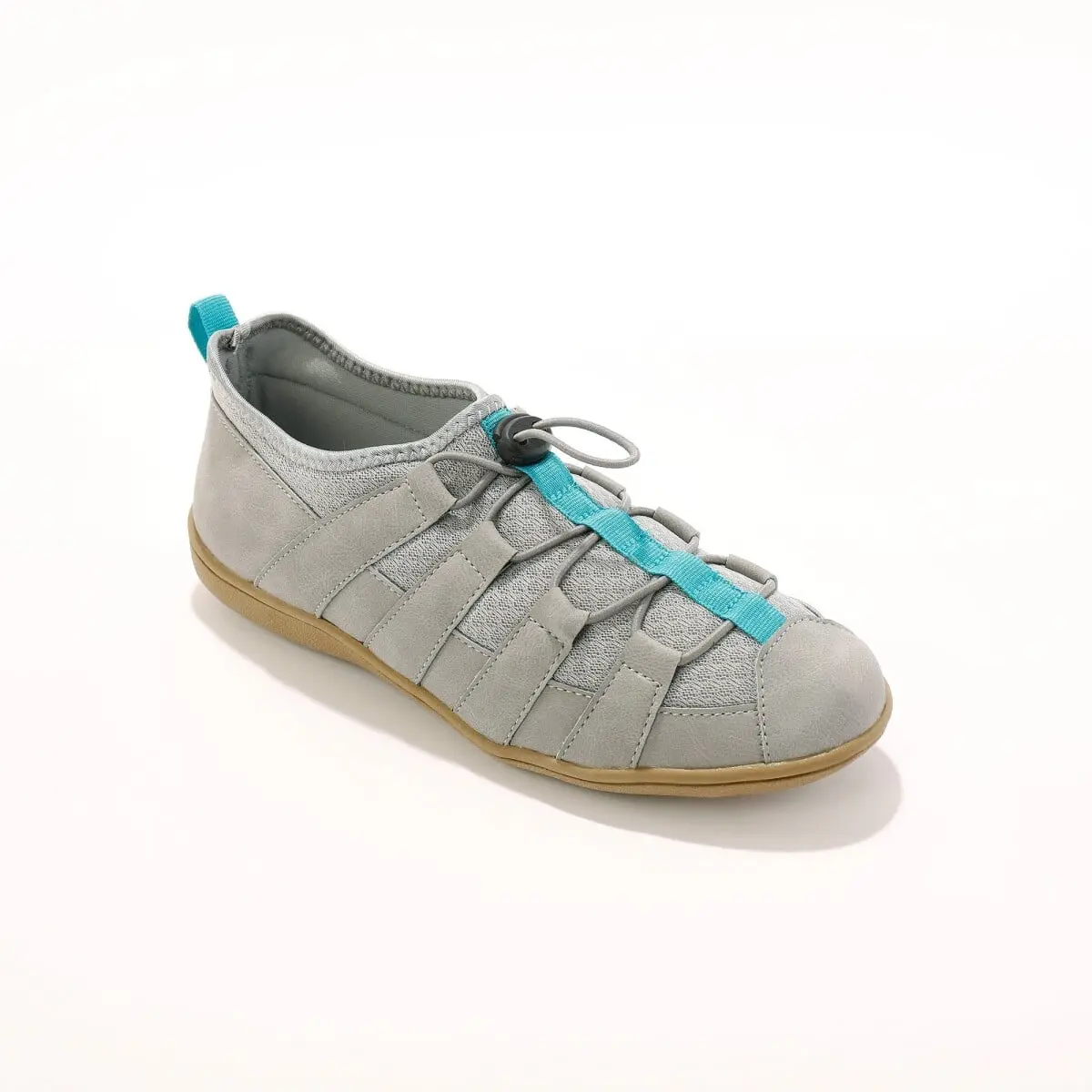 Volnočasové sneakers se síťovinou a pružnými tkaničkami šedá