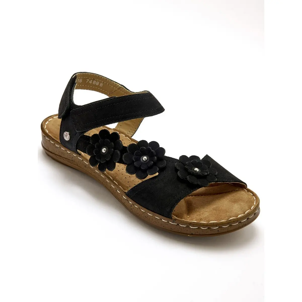 PÉDICONFORT® - Sandály na suchý zip, velurová kůže