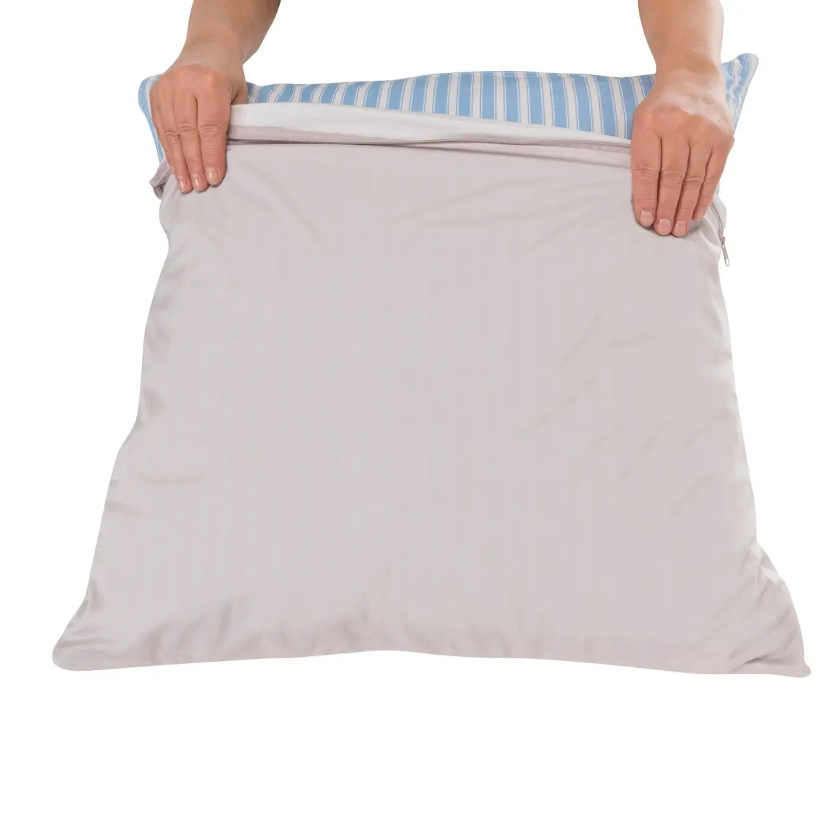Nepropustný povlak na polštář Tencel světle šedá 60x60 cm