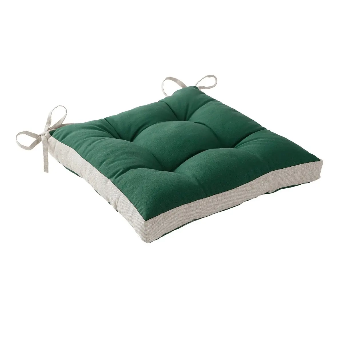 Sada 2 dvoubarevných podsedáků na židli zelená povlak na polštář 40x40 cm, 2ks