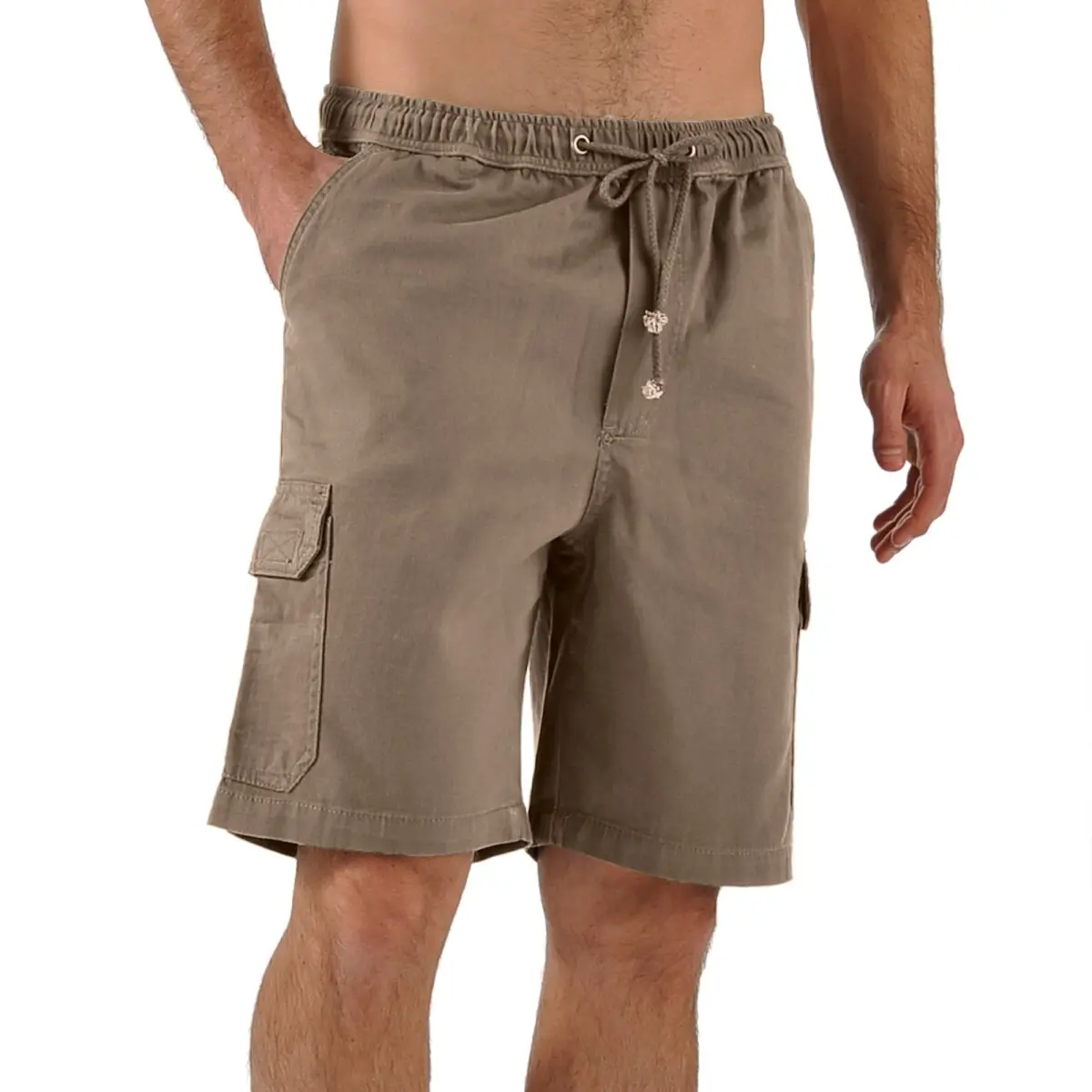 Cargo bermudy s kapsami béžová