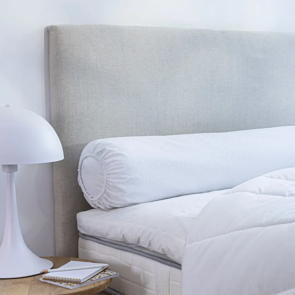 Sada 2 moltonových absorpčních povlaků na váleček bílá 140 cm