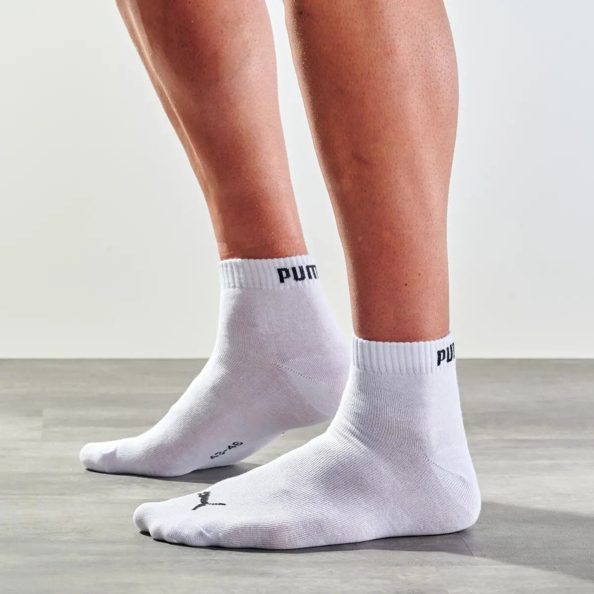 Sada 3 párů kotníkových ponožek Quarter Puma, černé bílá