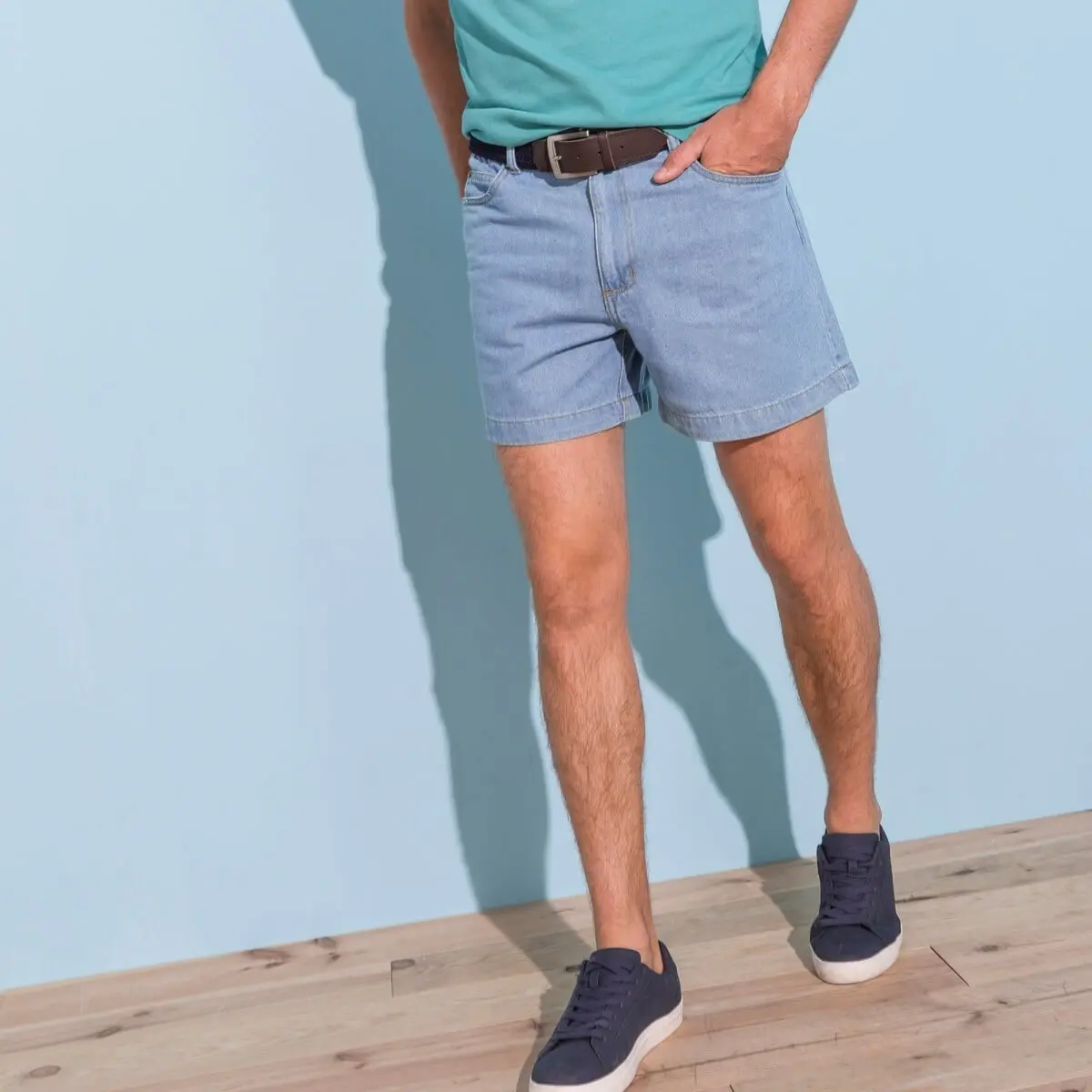 Šortky s pružným pasem, z lehkého denimu