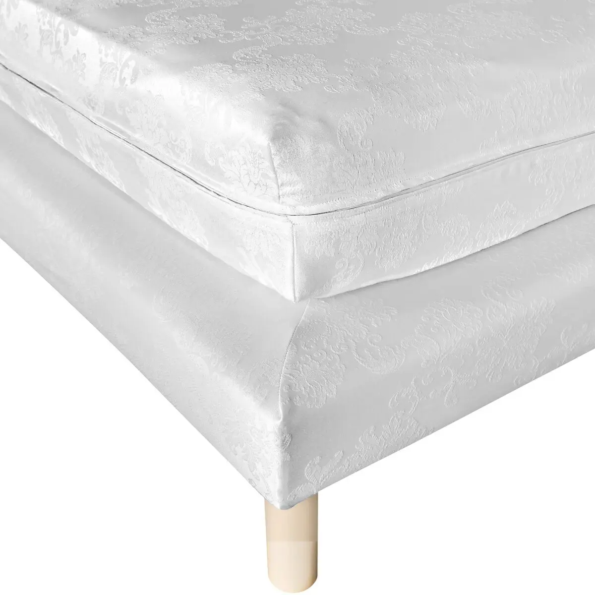Potah na matraci a sokl postele, hloubka rohů 18 cm bílá sokl 140x190 cm