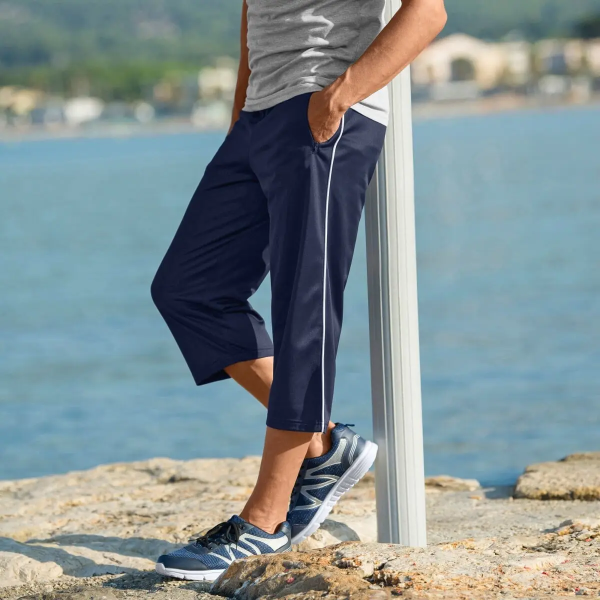 3/4 sportovní kalhoty z mikrovlákna