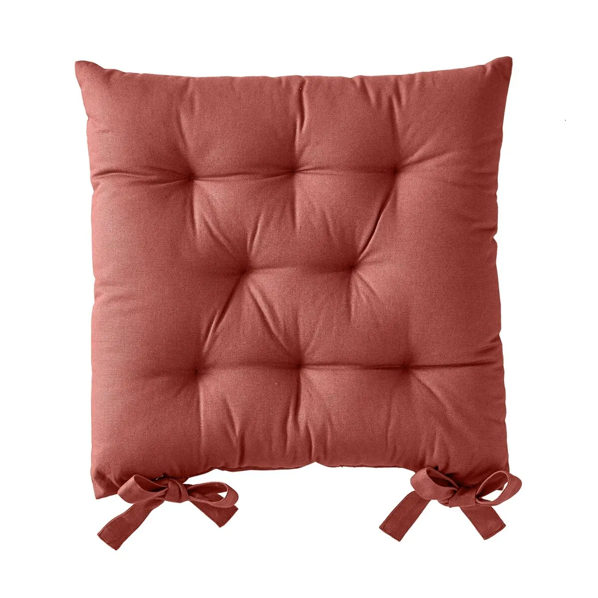 Sada 2 čtvercových jednobarevných podsedků na židli zn. Colombine® terakota 40x40x7cm