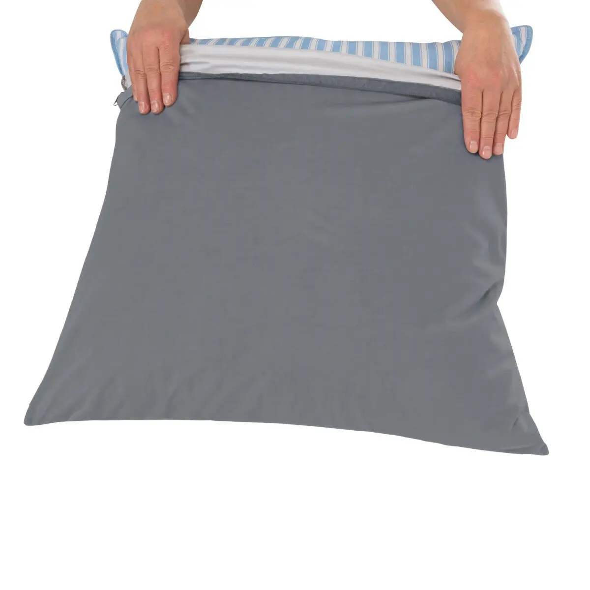 Nepropustný povlak na polštář Tencel antracitová šedá 60x60 cm