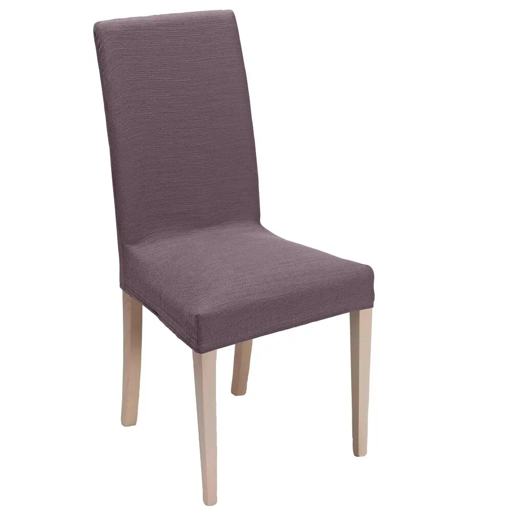 Pružný jednobarevný potah na židli, sedák nebo sedák + opěrka