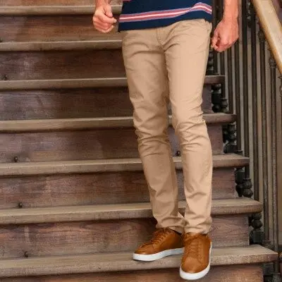 Gabardénové chino kalhoty