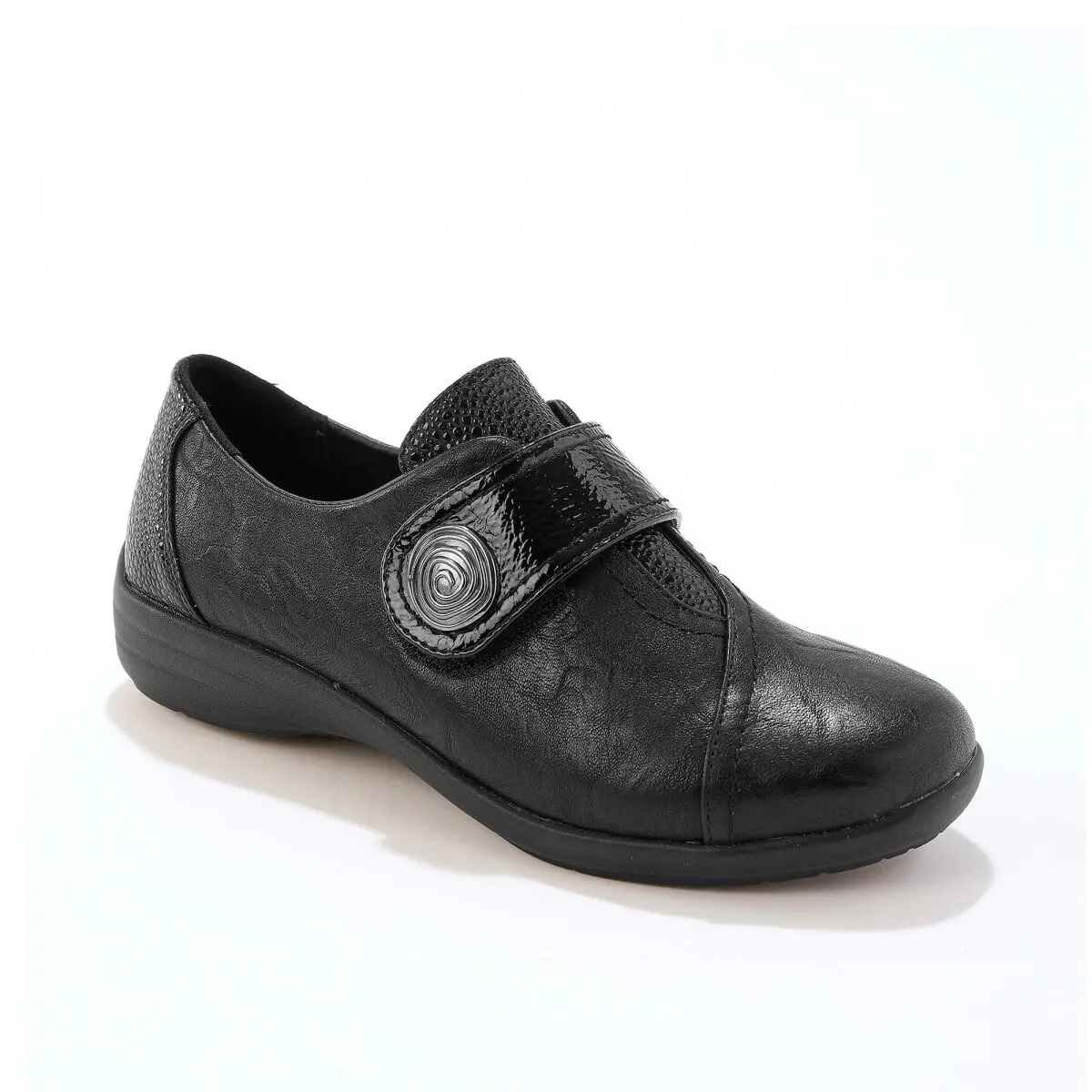 Derbies ze 2 materiálů se zapínáním na suchý zip