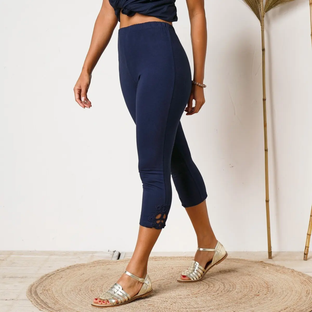 3/4 legíny s macramé