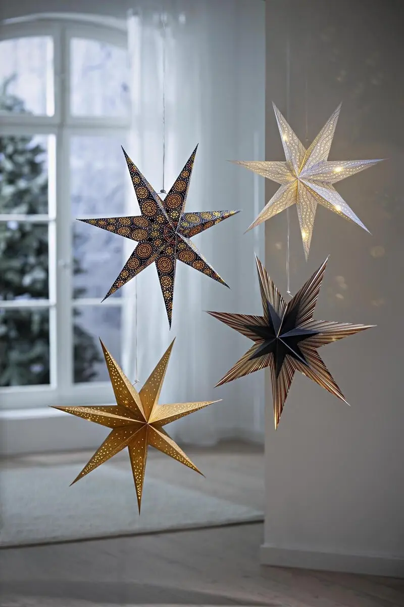 Weltbild LED Hvězda Golden Shine, 60 cm