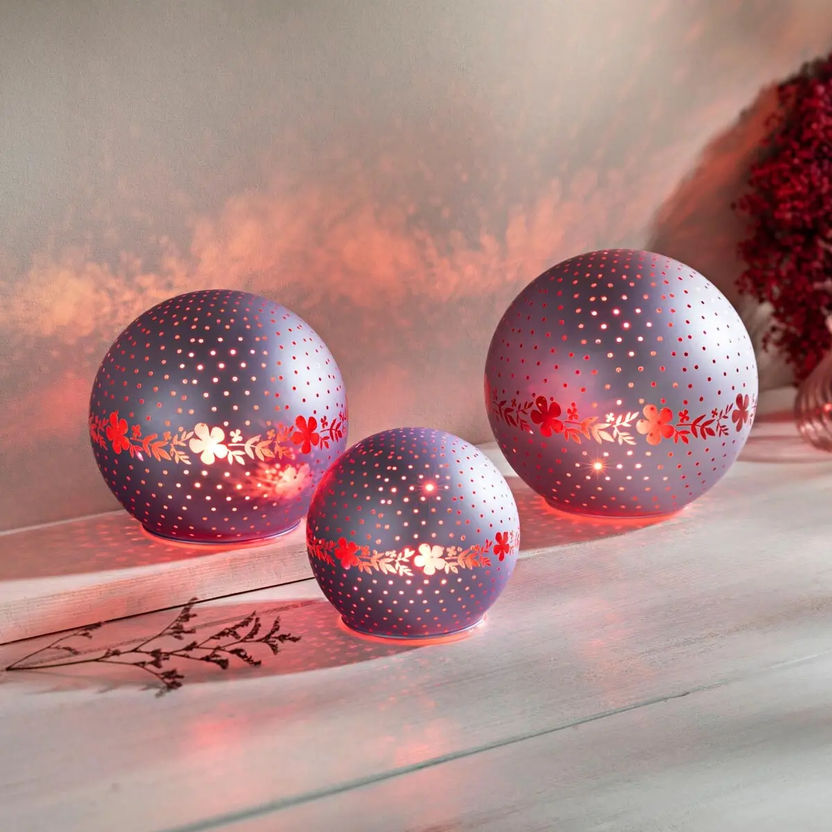Weltbild LED Světelné koule Shine, sada 3 ks