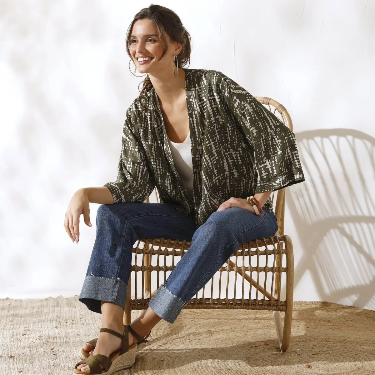Kimono bunda s potiskem batiky