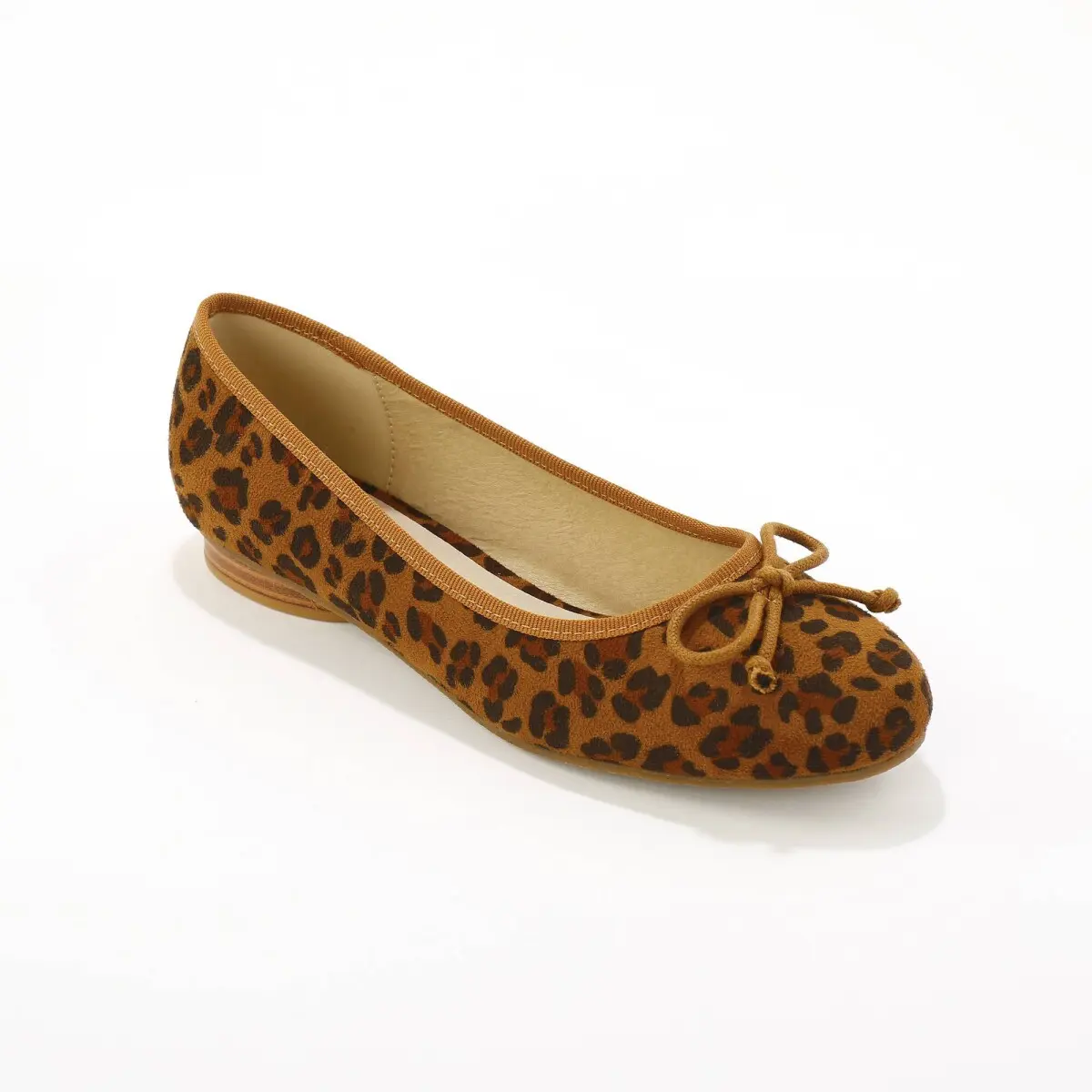 Ploché baleríny s leopardím vzorem béžová/černá