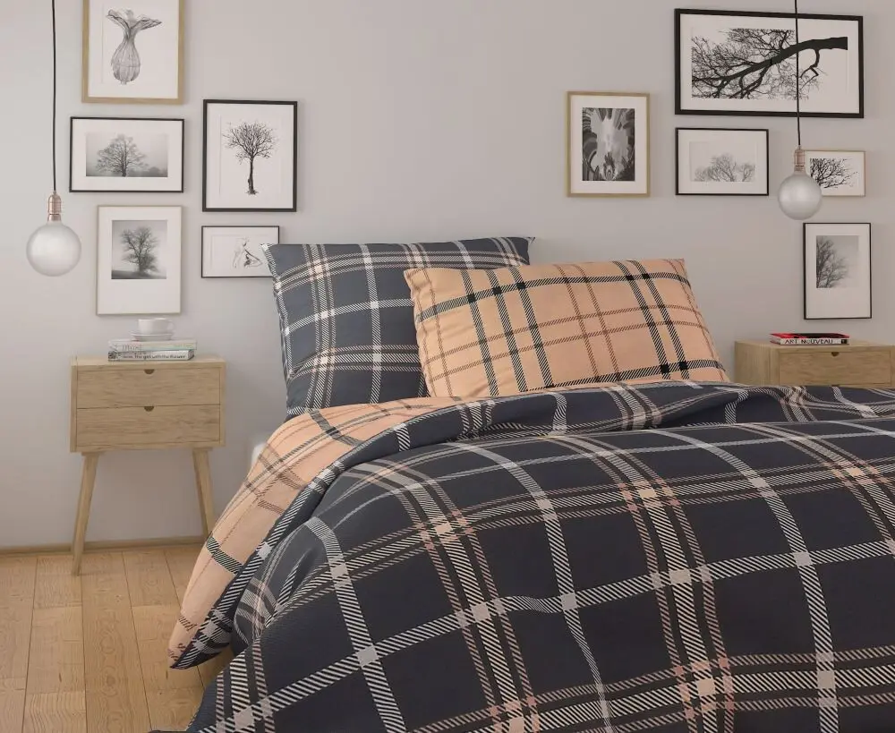 Bavlněné povlečení NORDIC COLLECTION Káro