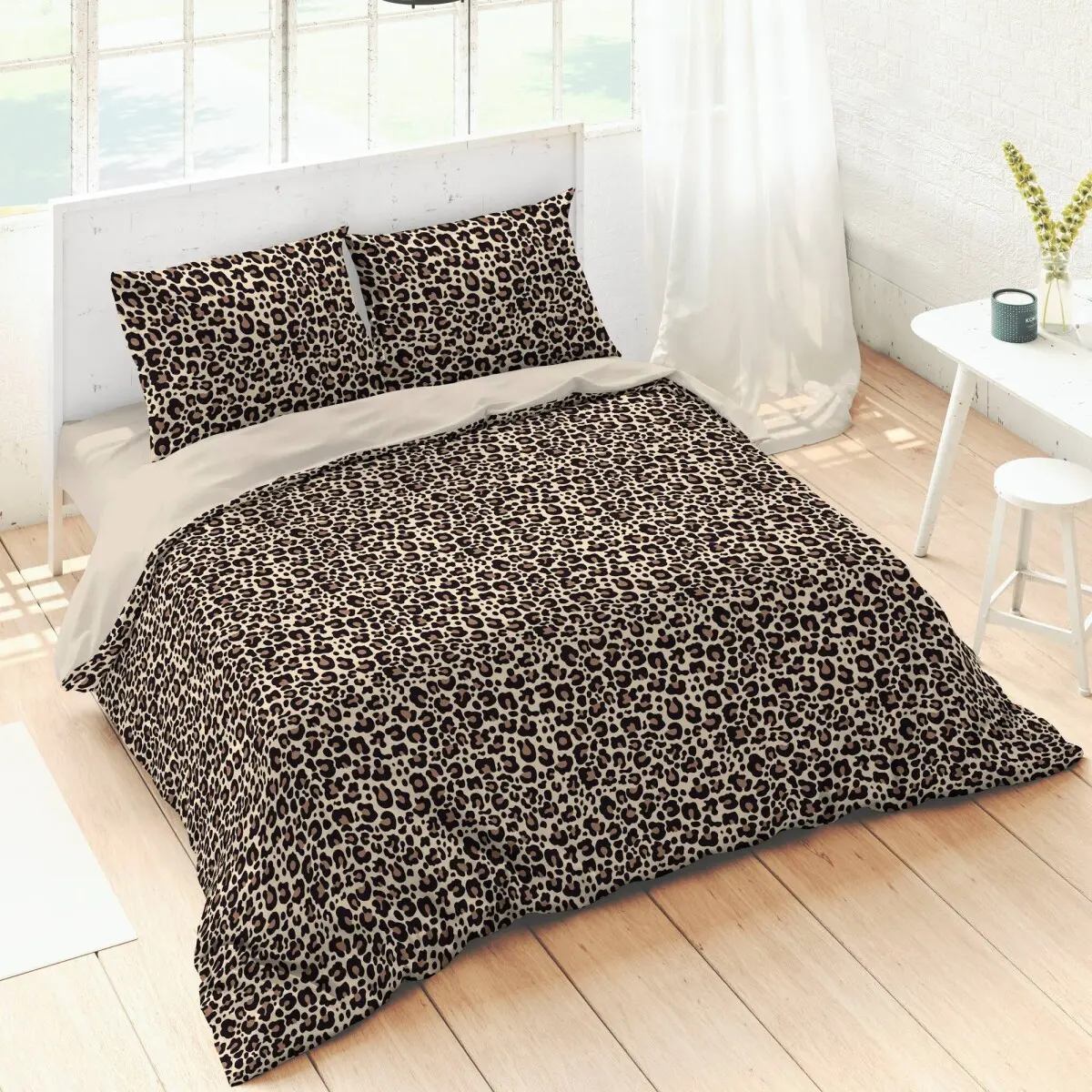 Bavlněné povlečení Leopard s potiskem
