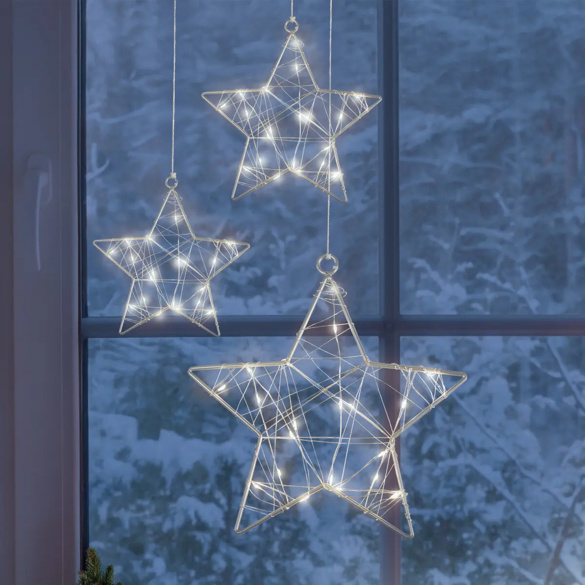 Haushalt International LED Světelné dekorace Hvězdy, sada 3 ks