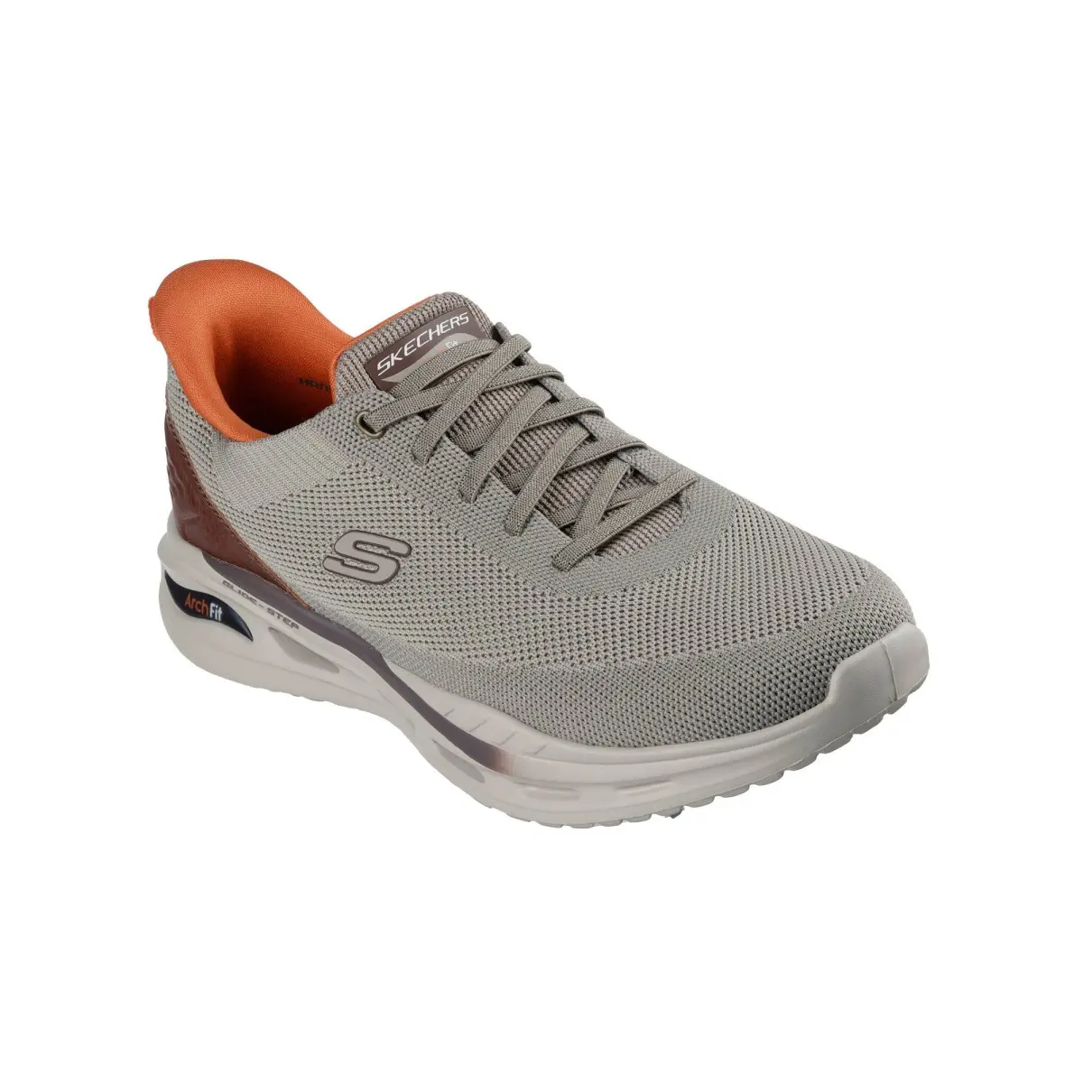 Nazouvací tenisky Relaxed Fit Arch Fit Skechers® hnědošedá