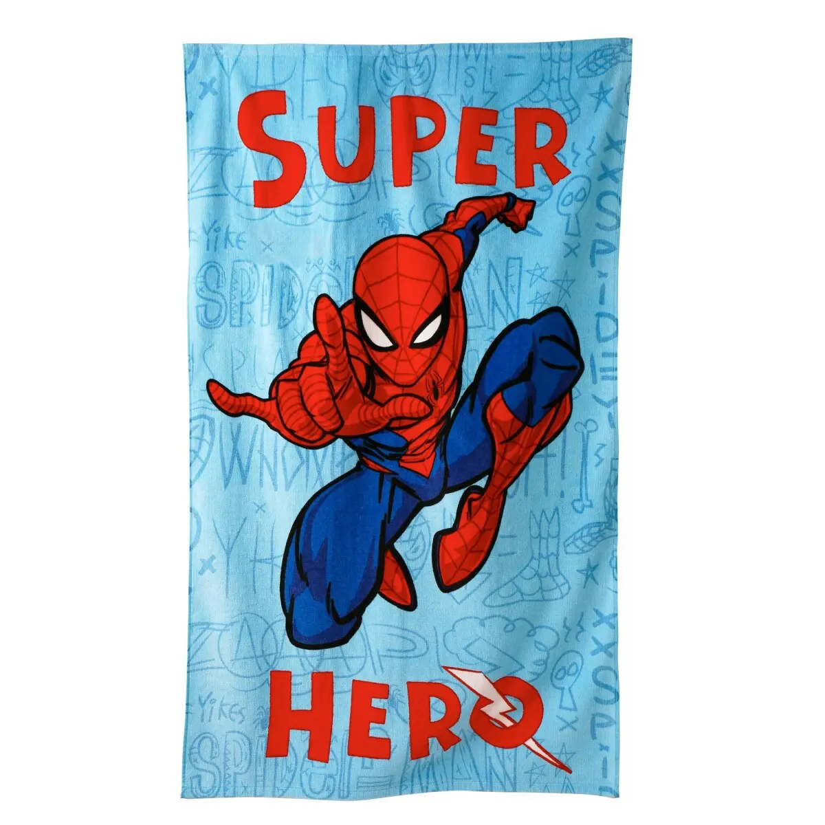 Dětská velurová osuška s potiskem Spiderman® modrá