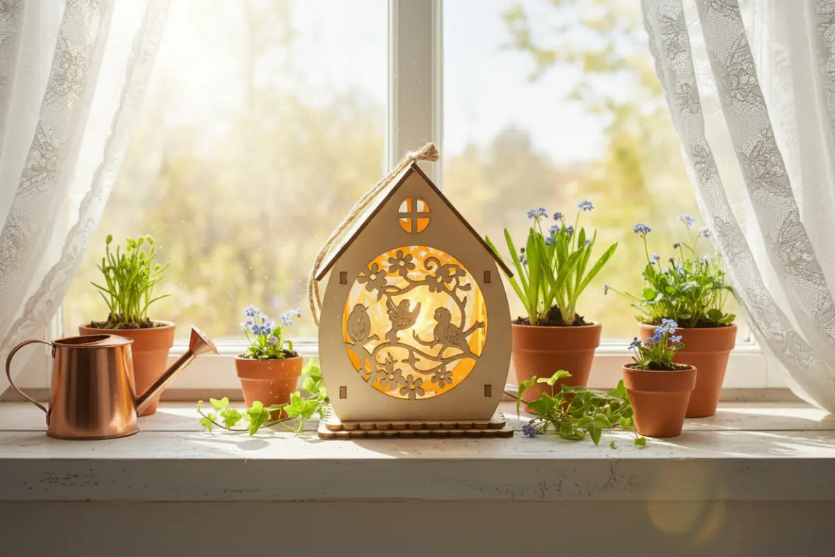 Dekorační LED domeček k zavěšení