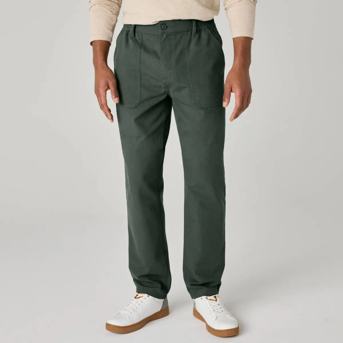 Workwear kalhoty z plátna canvas khaki
