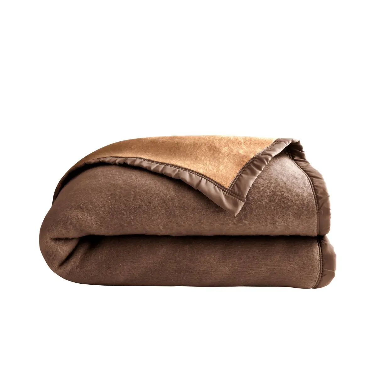 Dvoubarevná přikrývka Courtelle 420g/m2 žlutohnědá 180x220 cm