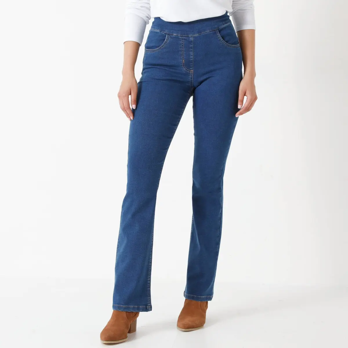 Pohodlné bootcut džegíny, pro vysokou postavu