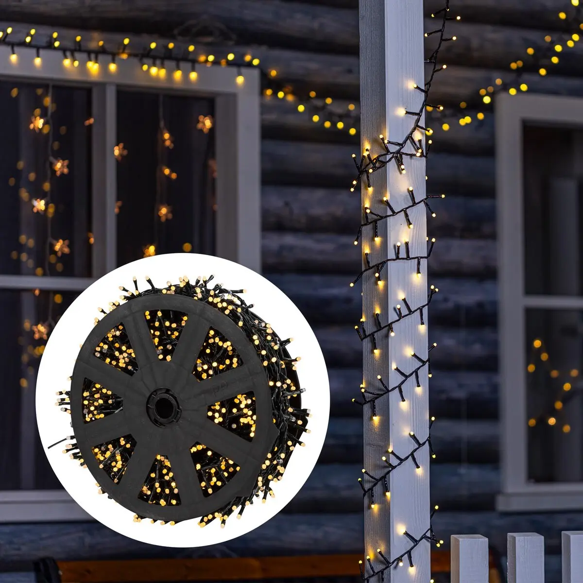 LED Světelný řetěz na kotouči 2000 LED, 40 m