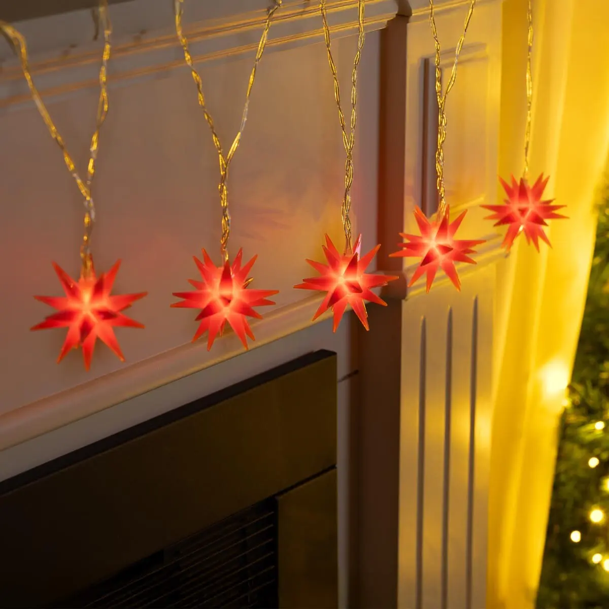 Haushalt International LED Světelný řetěz Star, červený