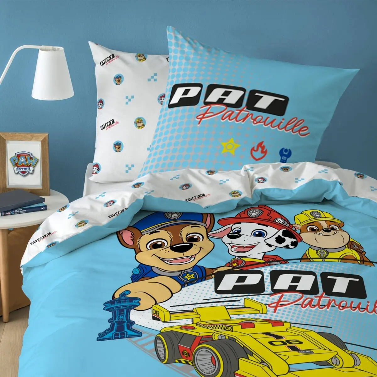 Povlečení Tlapková patrola®, bavlna modrá