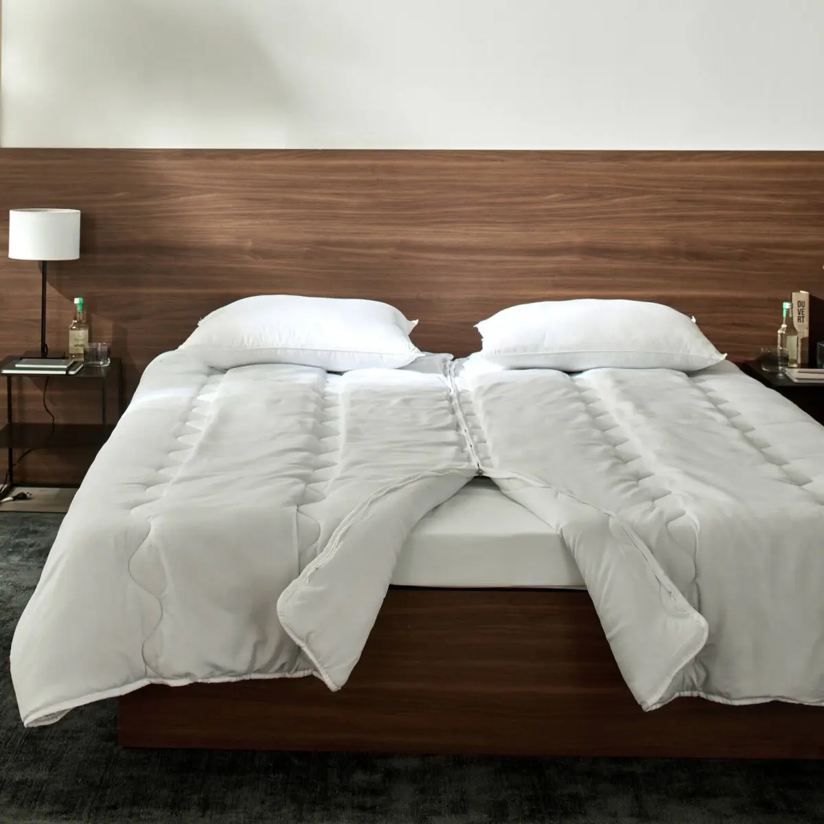 Přikrývka Twin 2v1 350g/m2 (oddělitelná zipem) bílá