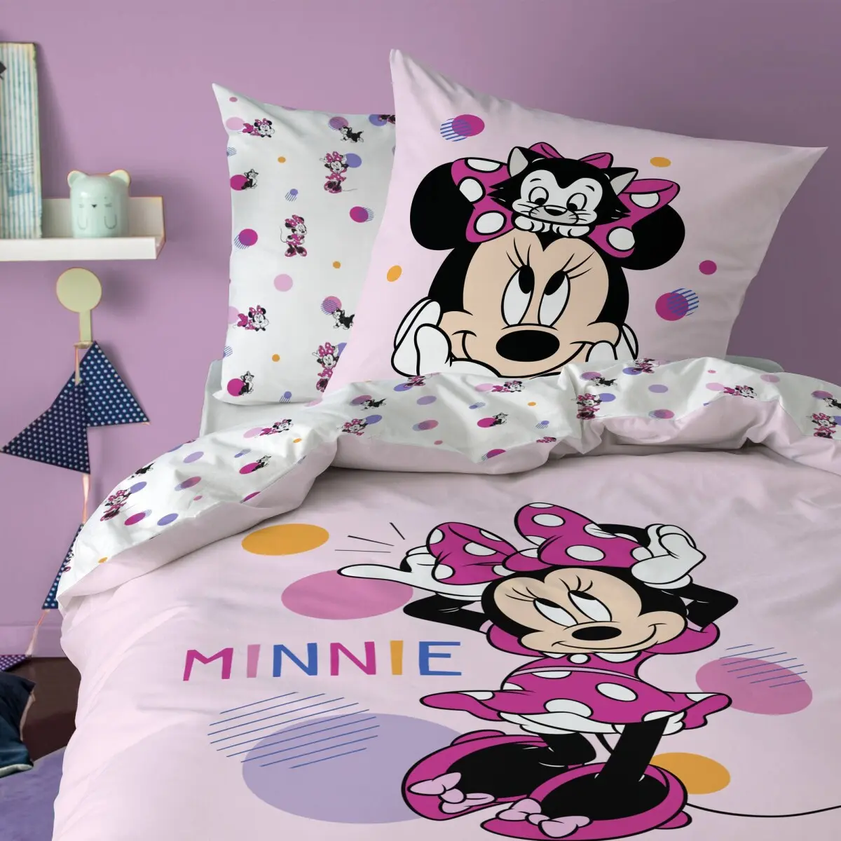 Povlečení Minnie®, bavlna růžová