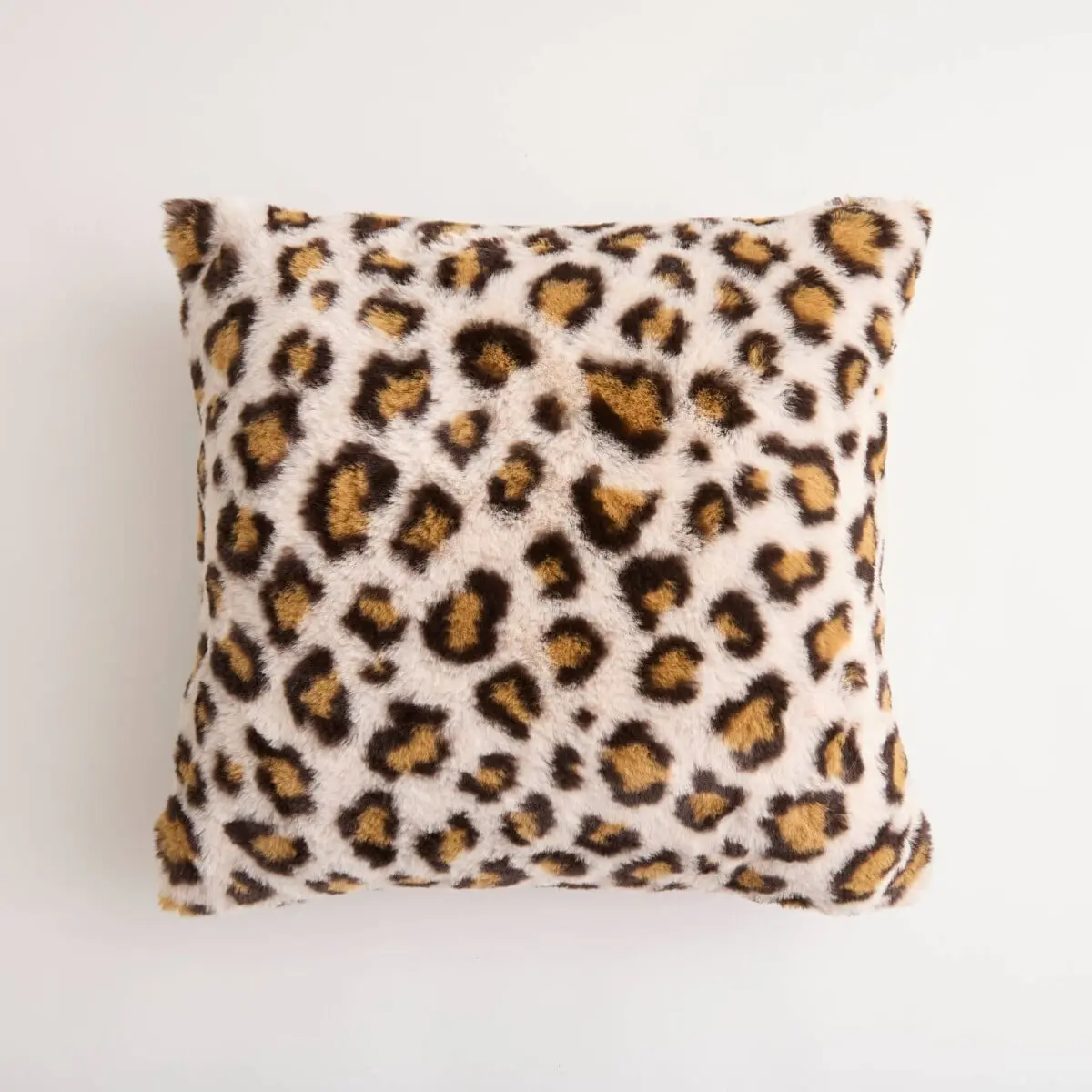 Polštář s leopardím vzorem béžová/kaštanová