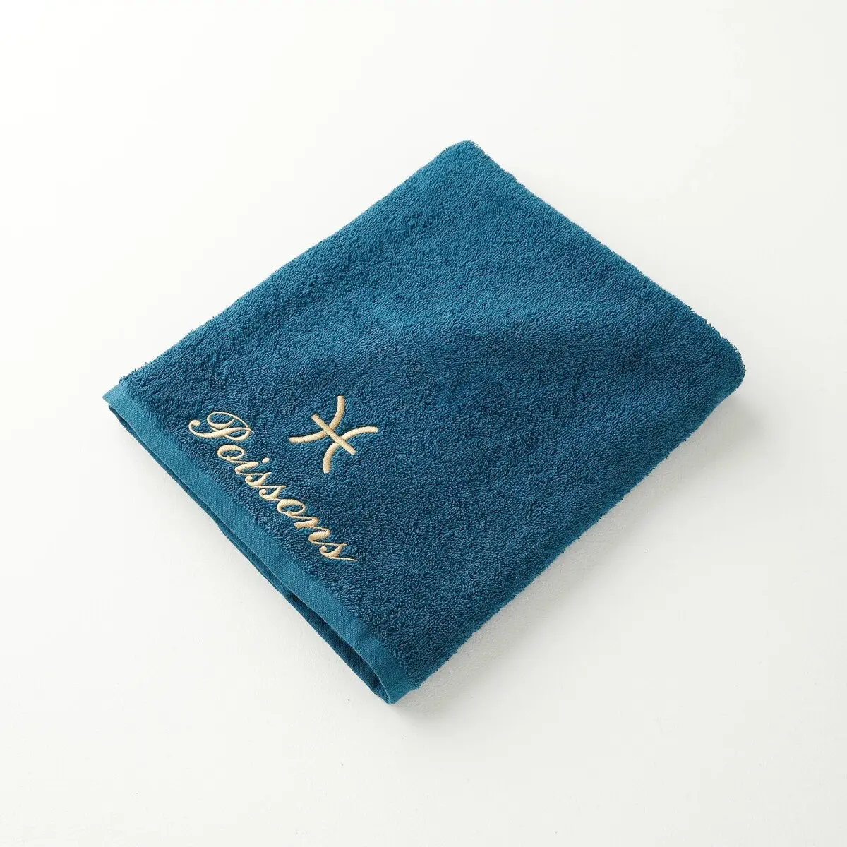 Koupelový textil s výšivkou astrologického znamení, bavlna 420g/m2 ryby