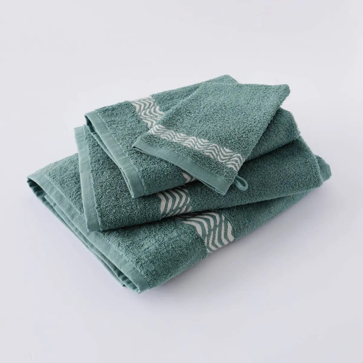 Koupelnový textil s originálním vyšitým lemem 420g/m2