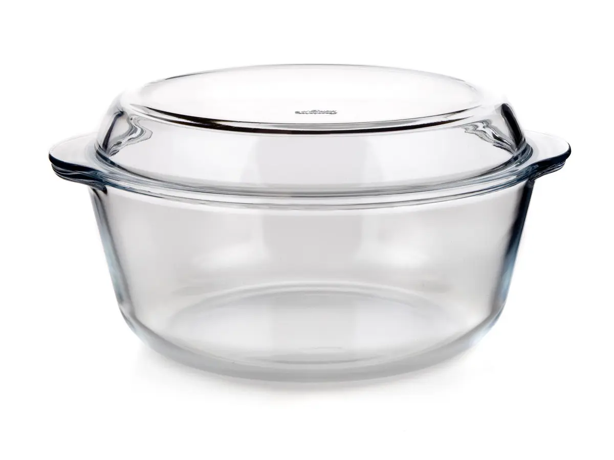 Borcam Pekáč skleněný kulatý s víkem, 3,15 l