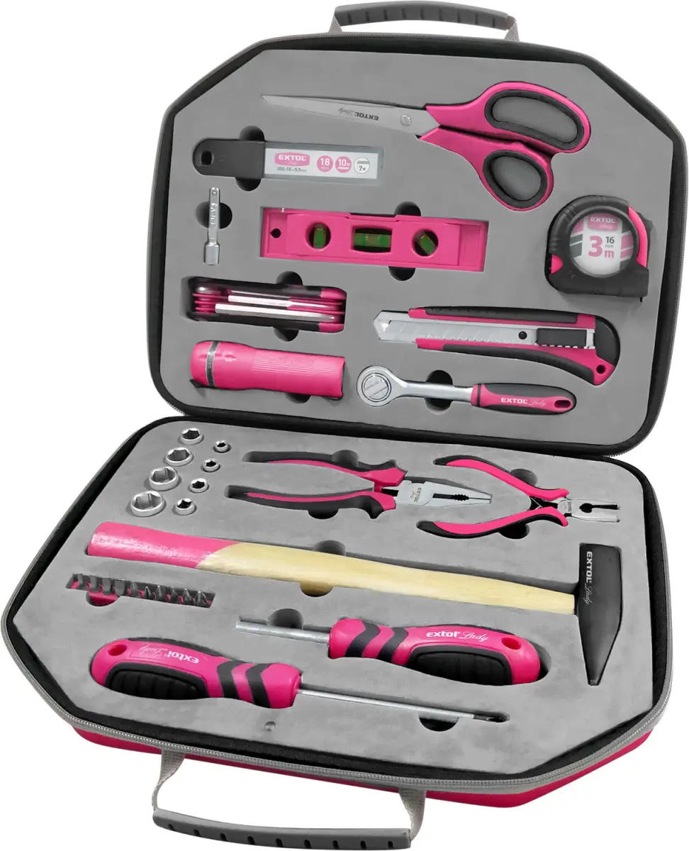 Sada nářadí 47 ks, 1/4", CrV EXTOL LADY 6590