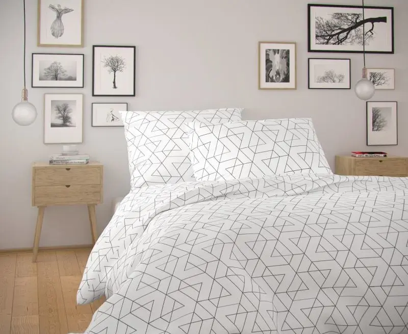 Bavlněné povlečení NORDIC COLLECTION Frida bílá