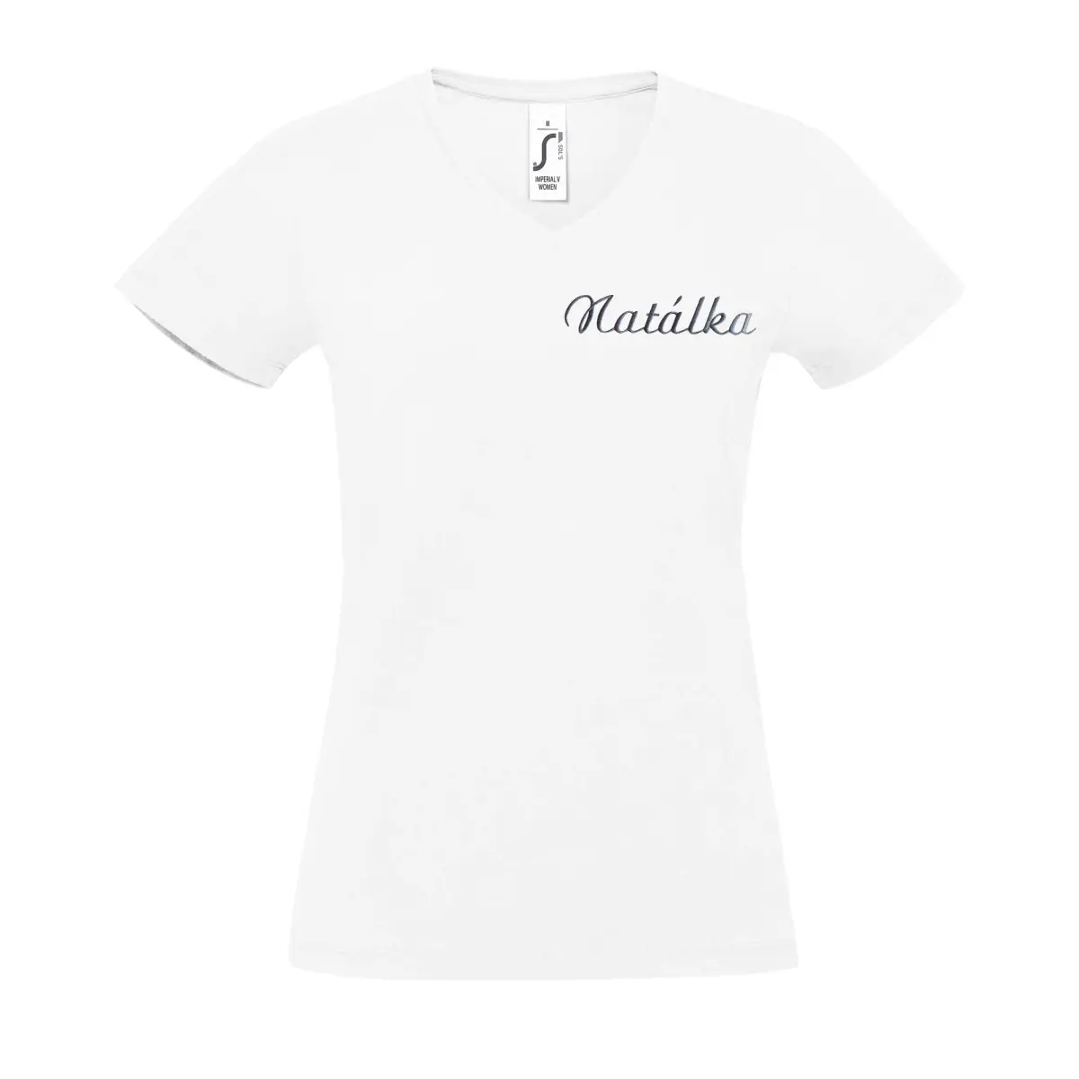Dámské bavlněné tričko do V personalizované
